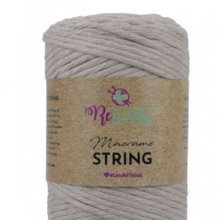 James C. Brett ReTwist Macrame String 3mm 02 Hessian