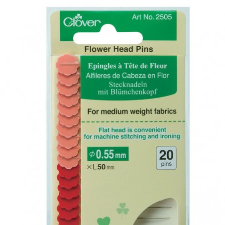 Clover Flower Head Pins X 20