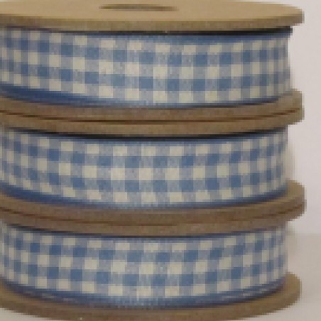 East of India Ribbon Blue Gingham