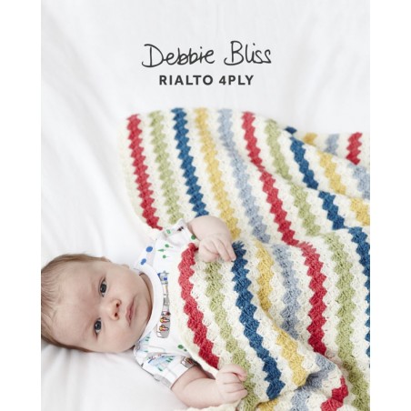 Rialto 4 Ply Striped Crochet Blanket DB078