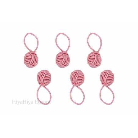 Yarn Ball Stitch Markers Pink Pack of 6