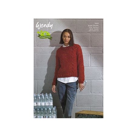 Knit's Recycled Pattern Cable Sweater KR7003