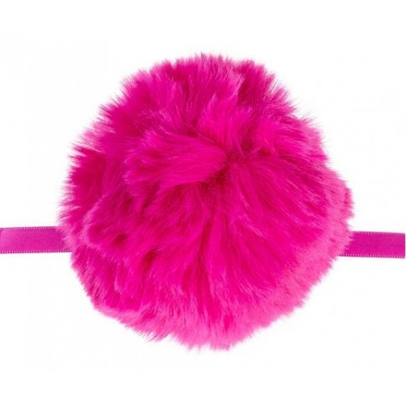 Pom Pom Faux Fur 11cm Bright Pink